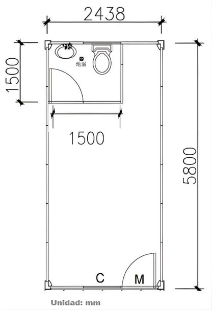 Modulo Plegable 20 pies